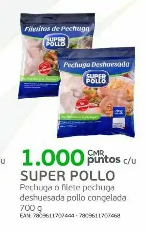 Tottus Super pollo pechuga o filete pechuga deshuesada pollo congelada 700 g oferta