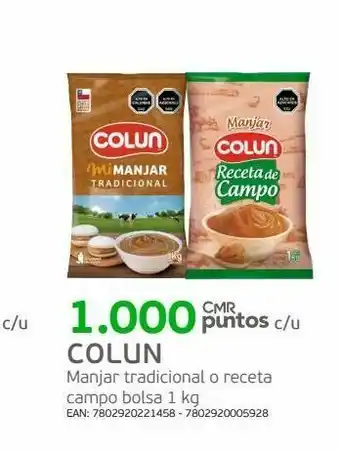 Tottus Colun manjar tradicional o receta campo bolsa 1 kg oferta