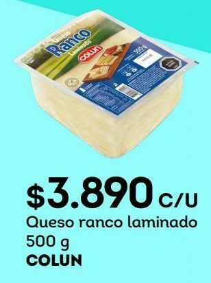 Queso ranco laminado 500 g colun
