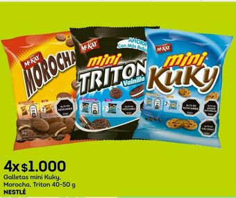 Tottus Galletas mini kuky, morocha, triton 40-50 g nestlé oferta