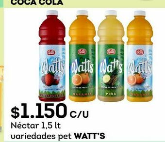 Tottus Néctar 1,5 lt variedades pet watt’s oferta