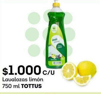 Tottus Lavalozas limón 750 ml tottus oferta