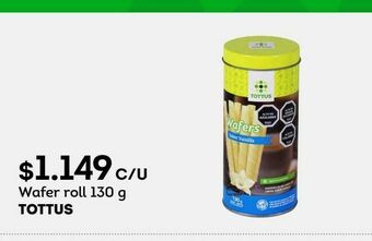 Tottus Wafer roll 130 g galletas tottus oferta