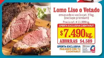 Unimarc Lomo Liso o Vetado oferta