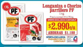 Unimarc Longaniza o Chorizo parrillero PF 1kg oferta
