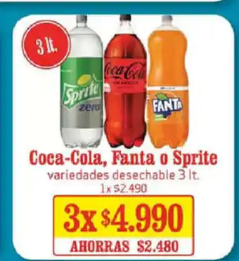 Unimarc Coca-Cola, Fanta o Sprite oferta