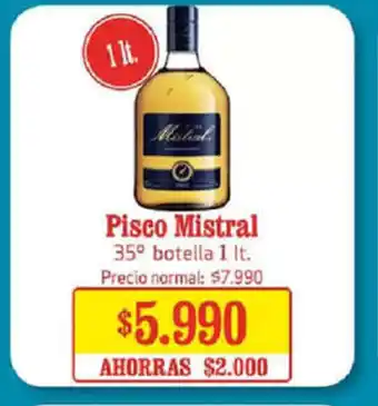 Unimarc Pisco Mistral 35­­° botella 1lt oferta