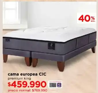Ripley Cama Europea CIC Premium King oferta