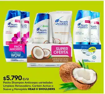Tottus Pack shampoo head & shoulders oferta