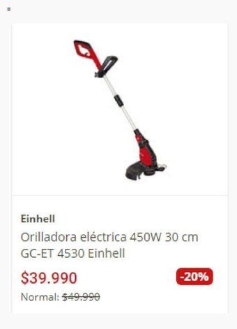 Easy Einhell Orilladora electrica 450W 30cm GC-ET 4530 Einhell oferta