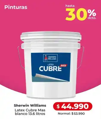 Easy Sherwin Williams Latex Cubre Mas blanco oferta
