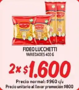 Mayorista 10 Fideo lucchetti variedades oferta