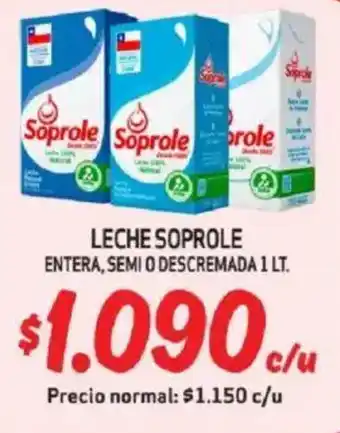 Mayorista 10 Leche soprole entera, semi o descremada oferta