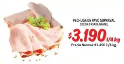 Mayorista 10 Pechuga de pavo sopraval cocida o asada granel oferta
