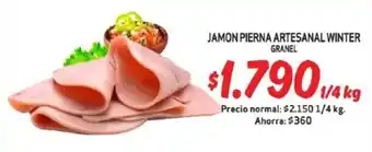 Mayorista 10 Jamon pierna artesanal winter granel oferta