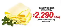 Mayorista 10 Queso ranco colun laminado granel oferta