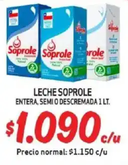 Mayorista 10 Leche soprole entera, semi o descremada oferta
