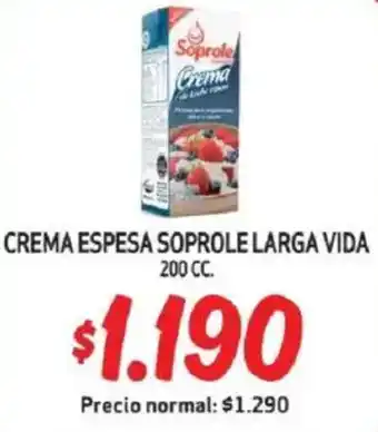 Mayorista 10 Crema espesa soprole larga vida oferta