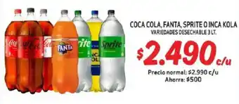 Mayorista 10 Coca cola, fanta, sprite o inca kola variedades desechable oferta