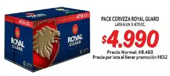 Mayorista 10 Pack cerveza royal guard lata oferta