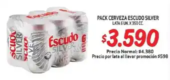 Mayorista 10 Pack cerveza escudo silver lata oferta