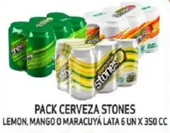 Mayorista 10 Pack cerveza stones lemon, mango o maracuyá lata oferta