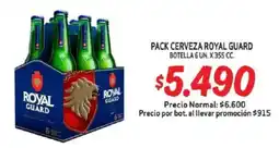 Mayorista 10 Pack cerveza royal guard botella oferta