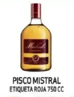 Mayorista 10 Pisco mistral etiqueta roja oferta