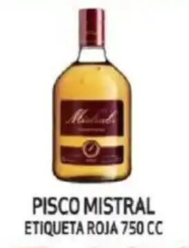 Mayorista 10 Pisco mistral etiqueta roja oferta
