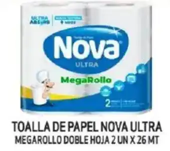 Mayorista 10 Toalla de papel nova ultra megarollo doble hoja oferta