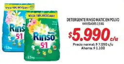 Mayorista 10 Detergente rinso matic en polvo variedades oferta