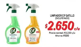 Mayorista 10 Limpiador cif gatillo excluye packs oferta