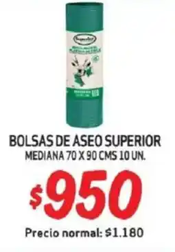 Mayorista 10 Bolsas de aseo superior mediana oferta