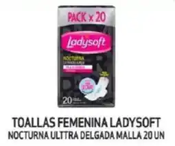 Mayorista 10 Toallas femenina ladysoft nocturna ulttra delgada malla oferta
