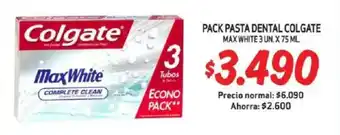 Mayorista 10 Pack pasta dental colgate max white oferta