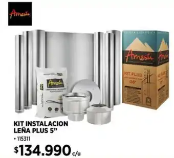 Construmart Kit instalacion leña plus 5" oferta