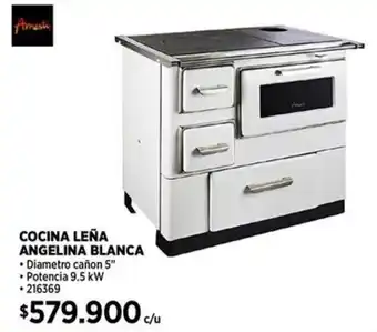 Construmart Cocina leña angelina blanca oferta