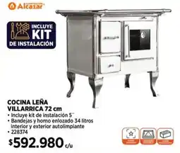 Construmart Cocina leña villarrica 72 cm oferta
