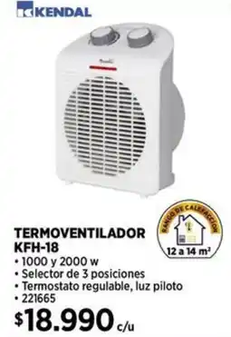 Construmart Kendal termoventilador KFH-18 oferta