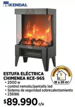 Construmart Estufa eléctrica chimenea KCE-96S oferta