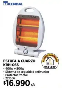 Construmart Kendal estufa a cuarzo KRH-06S oferta