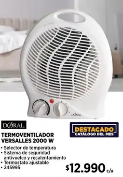 Construmart Doral termoventilador versalles 2000 w oferta