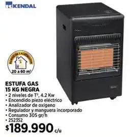 Construmart Kendal estufa gas negra oferta