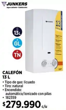 Construmart Junkers calefón oferta