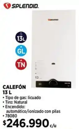 Construmart Splendid calefón oferta
