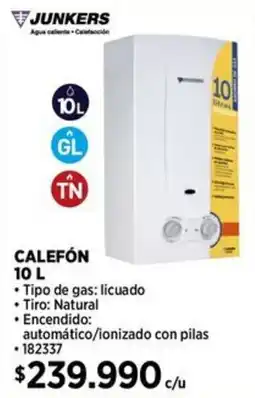 Construmart Junkers calefón oferta