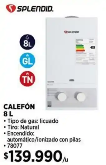 Construmart Splendid calefón oferta