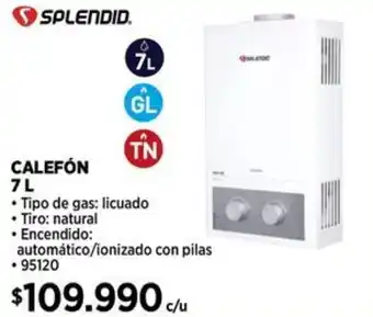Construmart Splendid calefón oferta
