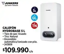 Construmart Junkers calefón hydrobase oferta