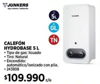 Construmart Junkers calefón hydrobase oferta